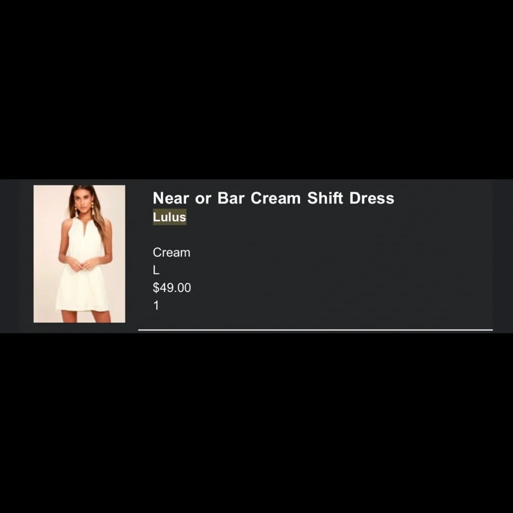 Lulu’s Near or Bar Cream Shift dress - Picture 4 of 6